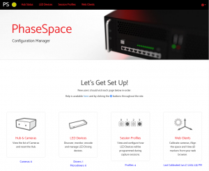 PhaseSpace Configuration Manager PhaseSpace Configuration Manager